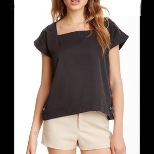 House of Harlow 1960 Topaz Side Button Top